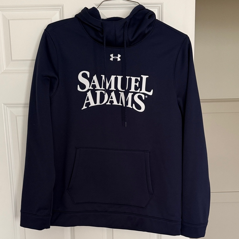 Under Armour Dark Blue Hoodie with Samuel Adams Print
